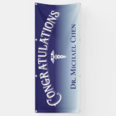 Gefeliciteerd Blue Medical Dentist Spandoek (Verticaal)