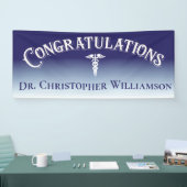 Gefeliciteerd Blue Medical Doctor Spandoek (Beurs)