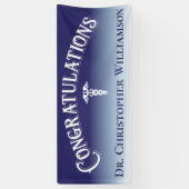 Gefeliciteerd Blue Medical Doctor Spandoek (Verticaal)