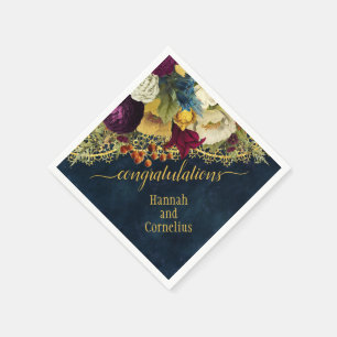 Gefeliciteerd Bohemian Gold Lace Floral Servet