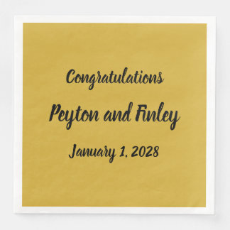 Gefeliciteerd Borstel Borstelscript Goud Servet