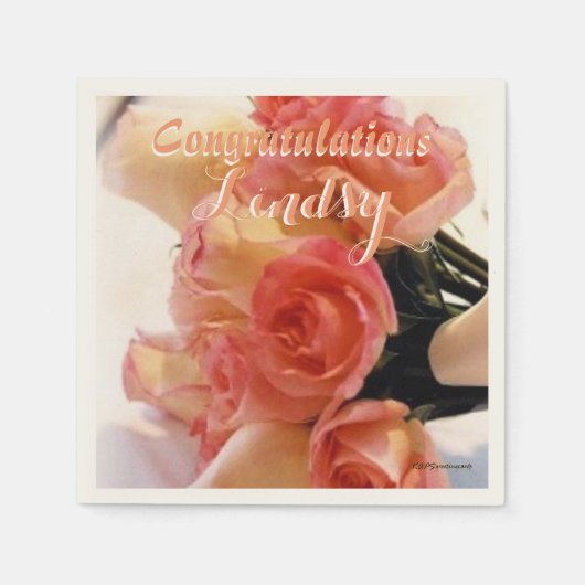 Gefeliciteerd Bouquet Servetten (Voorkant)