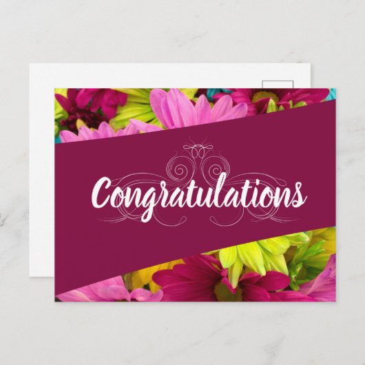 Gefeliciteerd Briefkaart (Voorkant / Achterkant)