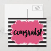 Gefeliciteerd Briefkaart Perfect Posh (Voorkant / Achterkant)