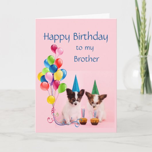 Gefeliciteerd, Broeder van de grappige honden die  Kaart (Voorkant)