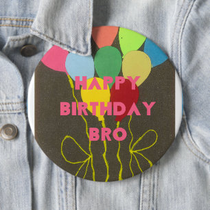 Gefeliciteerd broer ronde button 6,0 cm