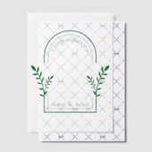 Gefeliciteerd bruid en bruidegom boog vellum uitnodigingen (Offset (Uitnodiging))