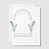 Gefeliciteerd bruid en bruidegom boog vellum uitnodigingen (Offset)