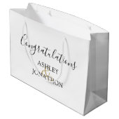 Gefeliciteerd Bruidspaar Trouwen Groot Cadeauzakje (Achterkant Gekanteld)