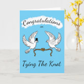 Gefeliciteerd bruiloft Kaart Duiven binden van de (Gele Bloem)