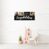 Gefeliciteerd Brush Script 3 Foto Afstuderen Spandoek (Insitu)