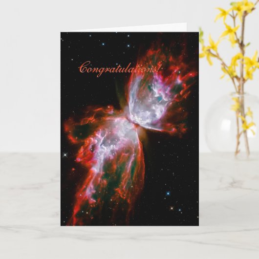 Gefeliciteerd - Butterfly Nebula in Scorpius Kaart (Gele Bloem)