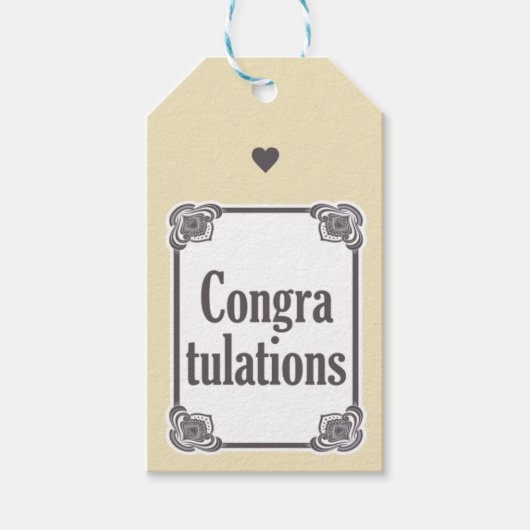 Gefeliciteerd Cadeaulabel (Voorkant)