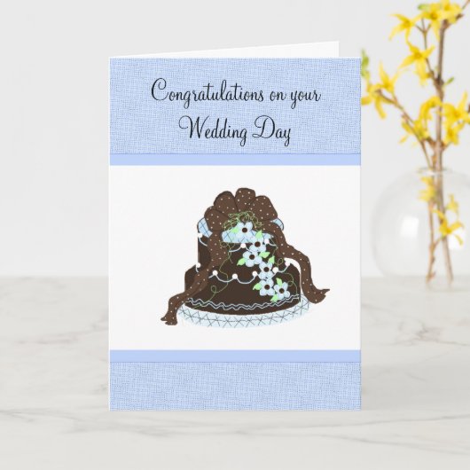 Gefeliciteerd Chocolate Weddenschap Kaart (Gele Bloem)