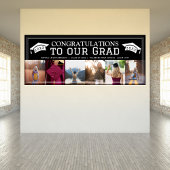 Gefeliciteerd Classic Afstuderen Six Photo Party Spandoek