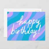 GEFELICITEERD Colorful Cool & Fun Strepen Briefkaart (Voorkant / Achterkant)