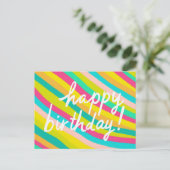 GEFELICITEERD Colorvol Cool & Leuk Regenboog Strep Briefkaart (Staand voorkant)