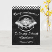 Gefeliciteerd Culinaire School Afstuderen Kaart (Gele Bloem)