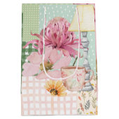 Gefeliciteerd Custom Pastel plakboek achtergrond Medium Cadeauzakje (Achterkant)