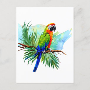 Gefeliciteerd   Cute AI Generated Macaw Parrot Briefkaart