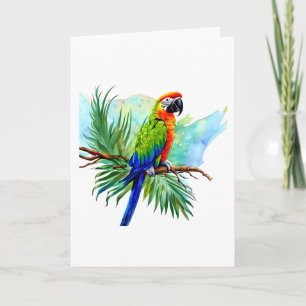 Gefeliciteerd   Cute AI Generated Macaw Parrot Kaart