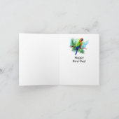 Gefeliciteerd | Cute AI Generated Macaw Parrot Kaart (Binnen)