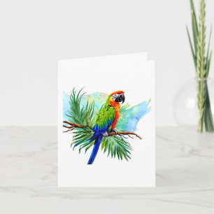 Gefeliciteerd   Cute AI Generated Macaw Parrot Kaart