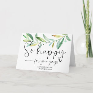 Gefeliciteerd Cute Wedding Verloving zo blij C Kaart