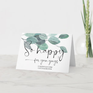 Gefeliciteerd Cute Wedding Verloving zo blij Kaart