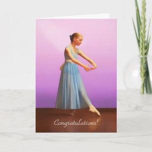 Gefeliciteerd, Dance Overweging, Ballerina in Blue Kaart