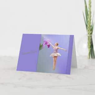 Gefeliciteerd, Dance Overweging, Ballerina, Orchid Kaart