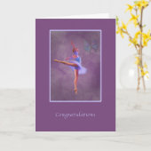 Gefeliciteerd, dansoverweging, ballerina kaart (Gele Bloem)