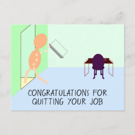 Gefeliciteerd dat je je baan hebt opgezegd - Nod N Briefkaart