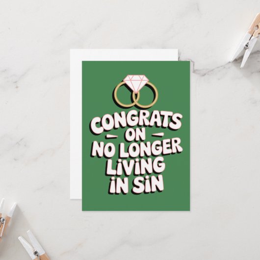 Gefeliciteerd dat je niet langer in zonde leeft Fu Kaart (Voorkant / Achterkant in situ)