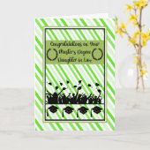 Gefeliciteerd Daughter in Law on Master's Degree Kaart (Gele Bloem)