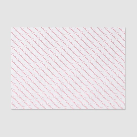 Gefeliciteerd de omslag van het het kaartengeschen tissuepapier (Voorkant)