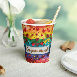 Gefeliciteerd Digitale Kunst Papieren Bekers