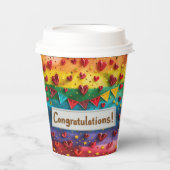 Gefeliciteerd Digitale Kunst Papieren Bekers (Voorkant)