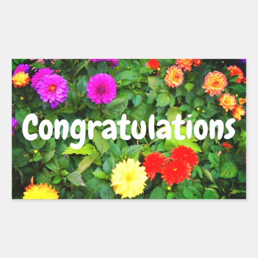 Gefeliciteerd Diverse Dahlias #1-2 Stickers (Voorkant)