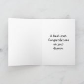 Gefeliciteerd Divorce Kaart voor haar (Binnen)