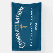 Gefeliciteerd Doctor diergeneeskunde DVM Spandoek (Verticaal)