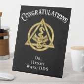 Gefeliciteerd Doctor DMD DDS Dentist Reclamebord Met Voetstuk (Insitu)