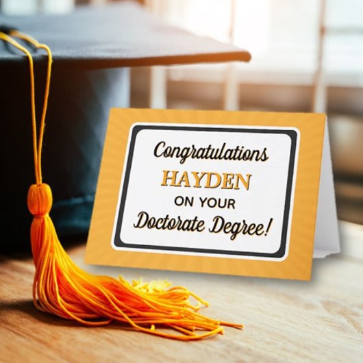 Gefeliciteerd! Doctoraat Degree Afstuderen kaart