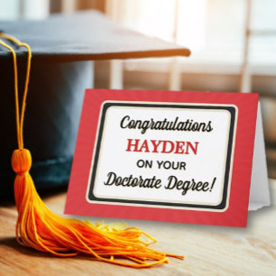 Gefeliciteerd! Doctoraat Degree Afstuderen kaart