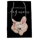 Gefeliciteerd Dog Mam Gift Bag Medium Cadeauzakje (Voorkant)
