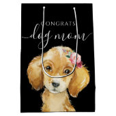 Gefeliciteerd Dog Mam Gift Bag Medium Cadeauzakje (Achterkant)