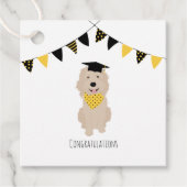 Gefeliciteerd Doodle Dog Graduation Cap Bedankjes Labels (Voorkant)