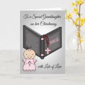 Gefeliciteerd, doop kleindochter Kaart (Gele Bloem)