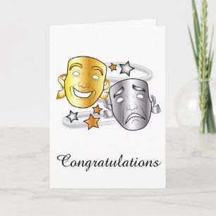 Gefeliciteerd Drama Prestaties Spelen met Maskers Kaart