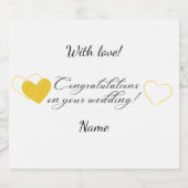 Gefeliciteerd Drank Label Set Sparkling Wijnetiket (Enkel label)